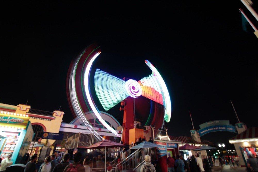 A night ride at Teton County fair.
